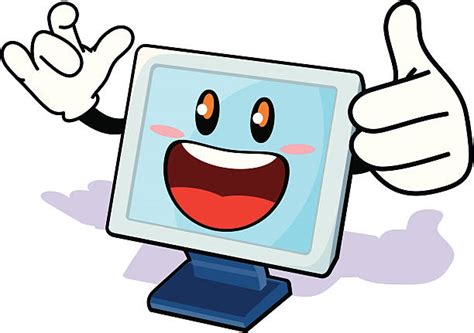 Best Computer Cartoon Computer Monitor Cpu Illustrations Royalty Free