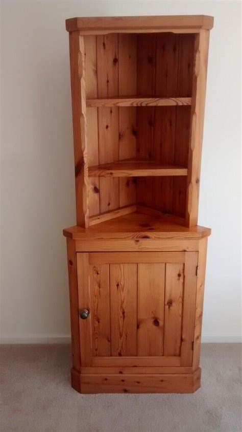 Lovely Hand Made Rustic Style Pine Corner Cabinet In Hitchin