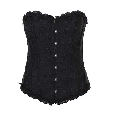 Lace Floral Jacquard Overbust Corsets Tops 1221