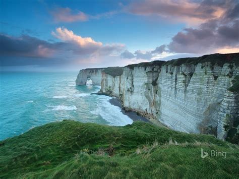 Normandy Cliff Of Etretat France 2017 Bing Wallpaper Preview