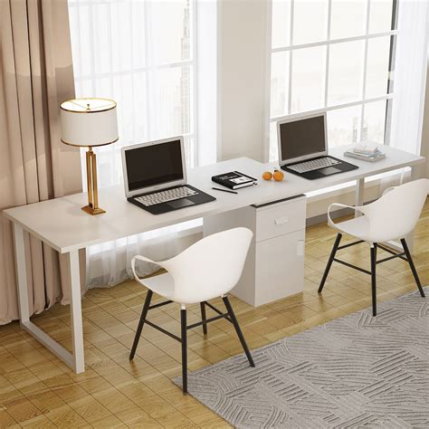 This modern desk is perfect for a home office. Tribesigns Rotating L-Shaped Computer Desk, 55 Inches ...