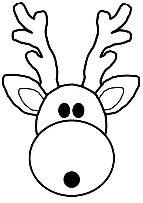 Reindeer Mask Template Rudolph Coloring Pages Diy Felt Christmas