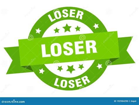 Loser Round Ribbon Isolated Label Loser Sign Stock Vector
