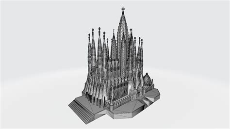 2x1 1 In Omaggio Sagrada Familia 3d Paper Model Architecture Pdf 3d
