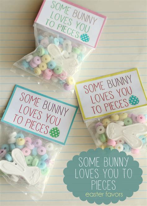 Super Cute Easter Party Favors Some Bunny Loves You To Pieces Free