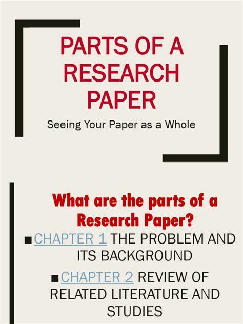 The element of how and why is explored through qualitative research paper writing. Parts Of A Research Paper | Qualitative Research | Survey ...