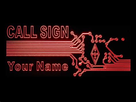 your name call sign radio led neon sign st3 wd tm etsy