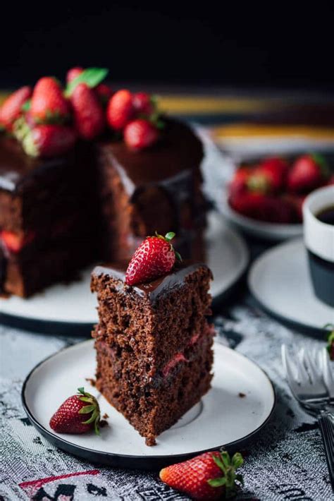 Place one onto your cake stand and gently. Chocolate Strawberry Cake - Give Recipe