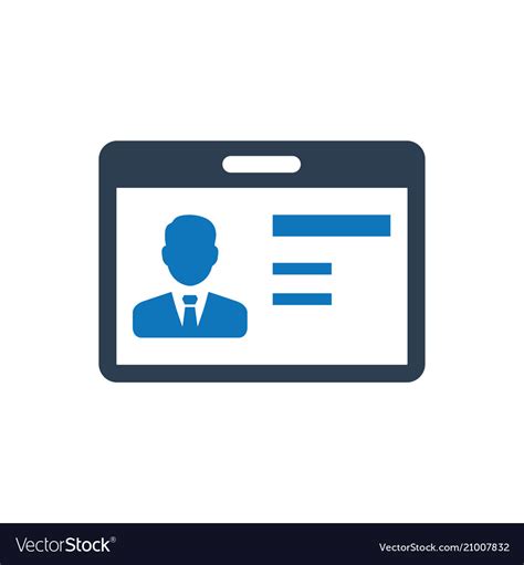 Identity Card Icon Royalty Free Vector Image Vectorstock