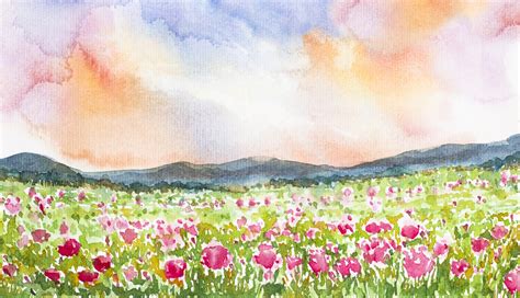 Tô Màu Vẽ Vườn Hoa Tulip Với Nhiều Màu Sắc