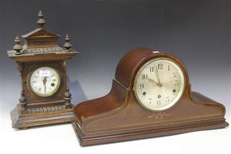 A Late 19thearly 20th Century German Walnut Mantel Clock With Eight