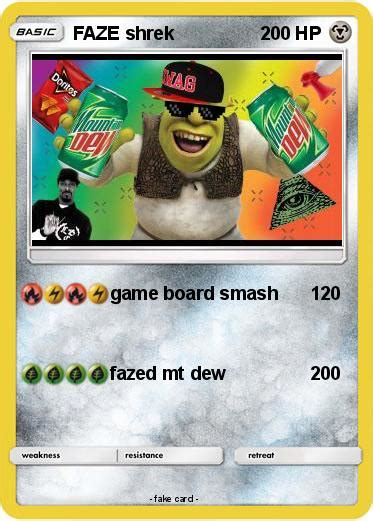 Pokémon Faze Shrek Game Board Smash My Pokemon Card