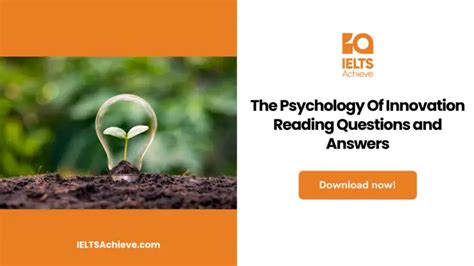 The Psychology Of Innovation Reading Questions And Answers