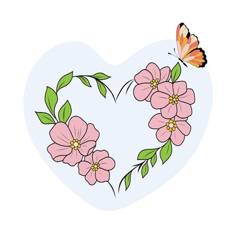 Premium Vector Heart Flower Vector