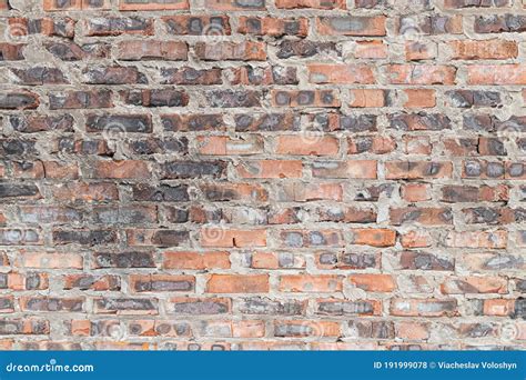 Old Burnt Red Brick Brick Wall After Fire Stock Photo Image Of Solid