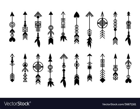 Tribal Arrow Set Royalty Free Vector Image Vectorstock