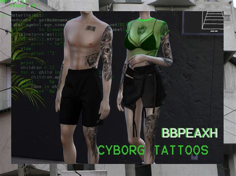 The Sims Resource Cyborg Tattoos Bbpeaxh