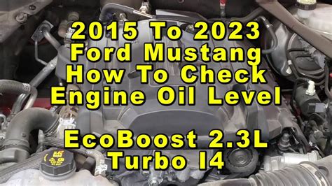 Ford Mustang How To Check Engine Oil Level Ecoboost 23l Turbo I4 2015