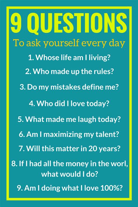 9 questions to ask yourself every day personal development quotes psychology quotes
