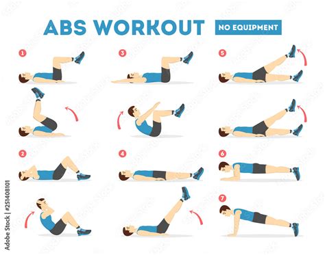 Abs Workout For Men Exercise For Perfect Body Stock Vector Adobe Stock