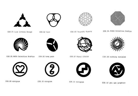 Los Logos Idéogrammes Ideogram Logo Monochrome Black And White