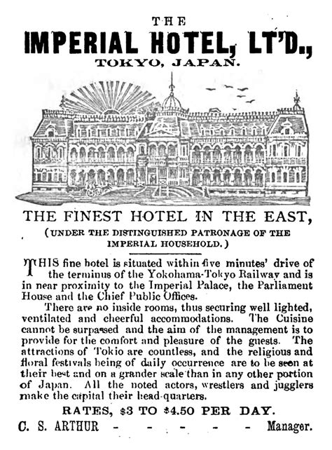 Imperial Hotel 1890 1923 Old Tokyoold Tokyo