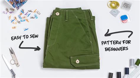 How To Sew Cargo Pants For Beginners Ga023 Youtube