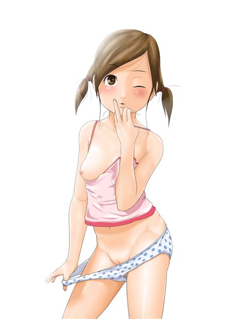 Hentai Oyaji Original Bad Id Bad Pixiv Id Girl Blush Breast Slip Breasts Brown Hair