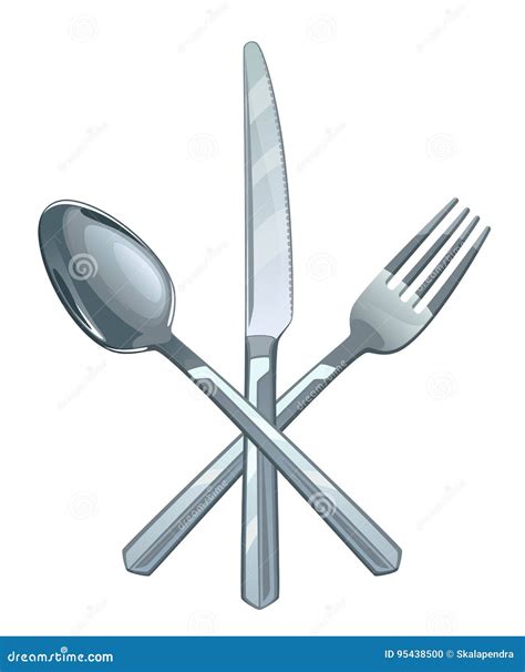 Cutlery Set Stock Vector Illustration Of Knife Cook 95438500