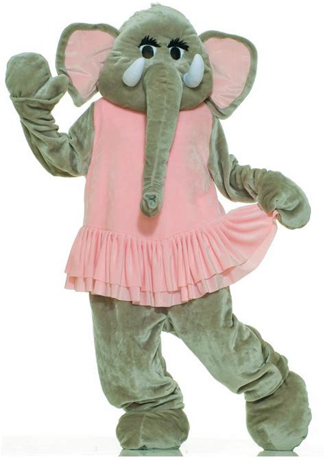 deluxe elephant mascot adult costume