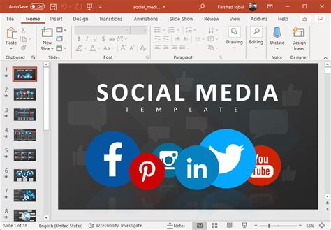 Sebhely Ismer S Zivatar Social Media Ppt Template K T Lt Rost Ly