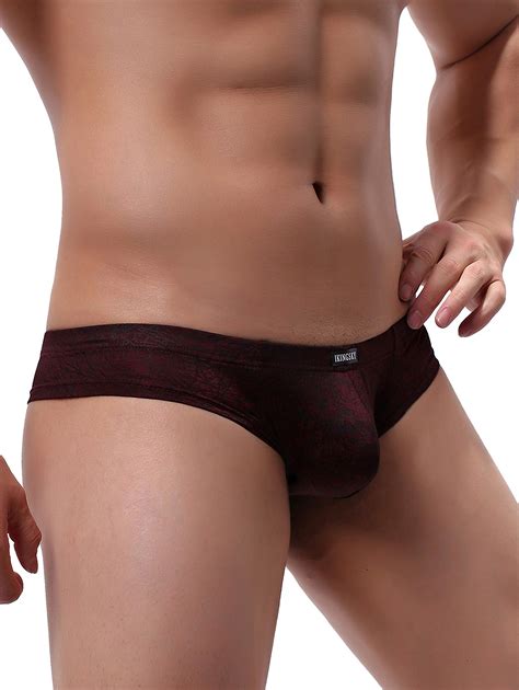 Ikingsky Mens Cheeky Boxer Briefs Brethable Thong Mini Cheek Pouch Underwear Sexy Brazilian