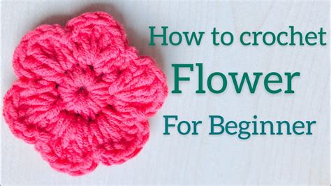 How To Crochet A Flower Easy For Beginners Crochetlyn Youtube
