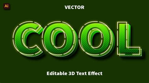 Editable 3d Vector Text Effect Adobe Illustrator Tutorial Youtube