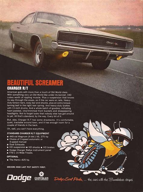 1968 70 Dodge Charger Ads Mopar Blog