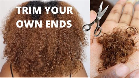 How I Trim My Own Ends On Natural Curly Hair Type 3c4a Hair Youtube