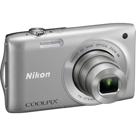 Nikon Coolpix S3300 Digital Camera Silver 26309 Bandh Photo