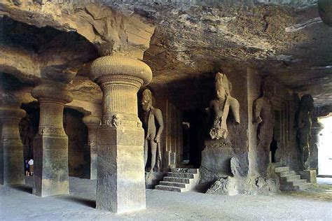 Cave Temple At Elephanta Ancient Art Ancient Aliens Ancient Temples
