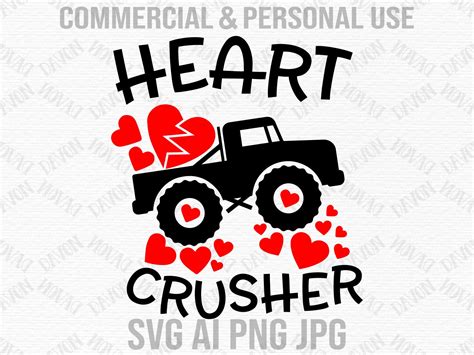 Heart Crusher Svg Valentines Day Svg Heart Svg Crusher Etsy