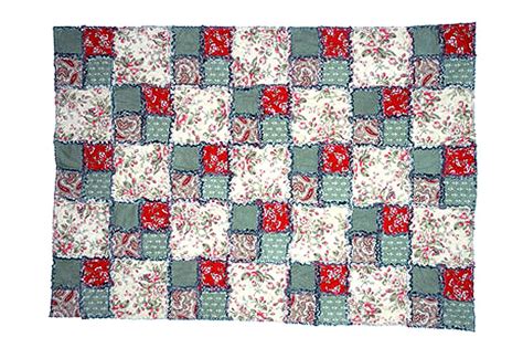 Easy Double Four Patch Rag Quilt Pattern
