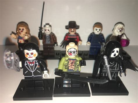 Horror Movie Custom Lego Mini Figures Set Of 9 Scream Jason Freddy