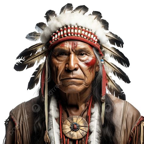Native American Indian Brave Native American Chief Headdress Png