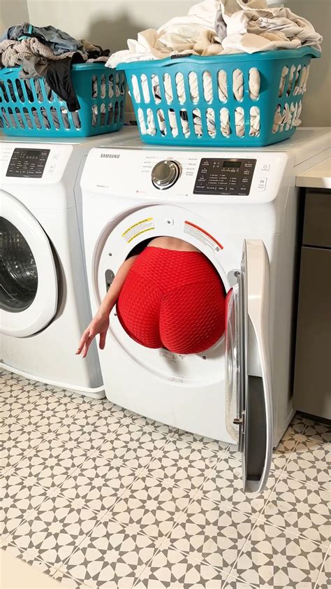 girl gets stuck in a dryer and has to call for rescue clothes dryer parody video recording