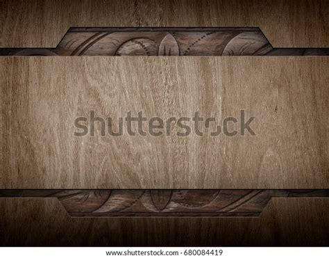 Wood Template Carving Design Stock Illustration 680084419