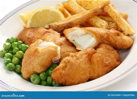 Fish And Chips British Food Stock Image Image Of Combo English