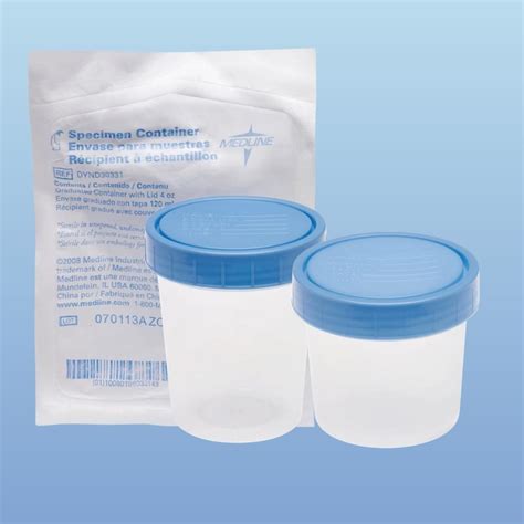 Medline Sterile Specimen Containers 4 Oz And 45 Oz