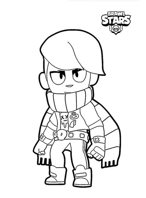 Edgar From Brawl Stars Coloring Page Free Printable Coloring Pages My