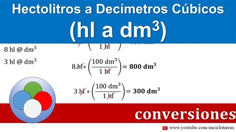 Hectolitros A Decímetros Cúbicos Hl A Dm3 Conversiones Youtube