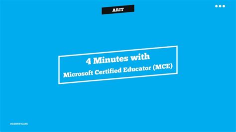 4 Minutes With Microsoft Certified Educator Mce Youtube