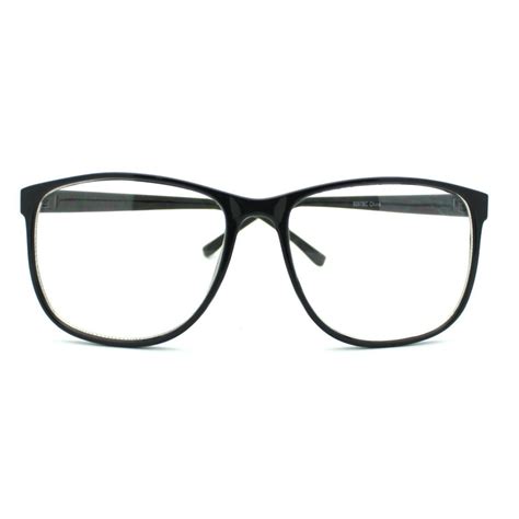 Black Large Nerdy Thin Plastic Frame Clear Lens Eye Glasses Frame 3 26 Nerd Glasses Nerdy